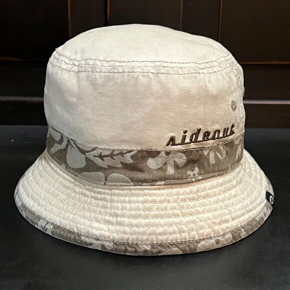 Sideout Other - Vintage 90s Sideout Bucket Cream Beige Floral Bucket Hat - One Size Fits Most
